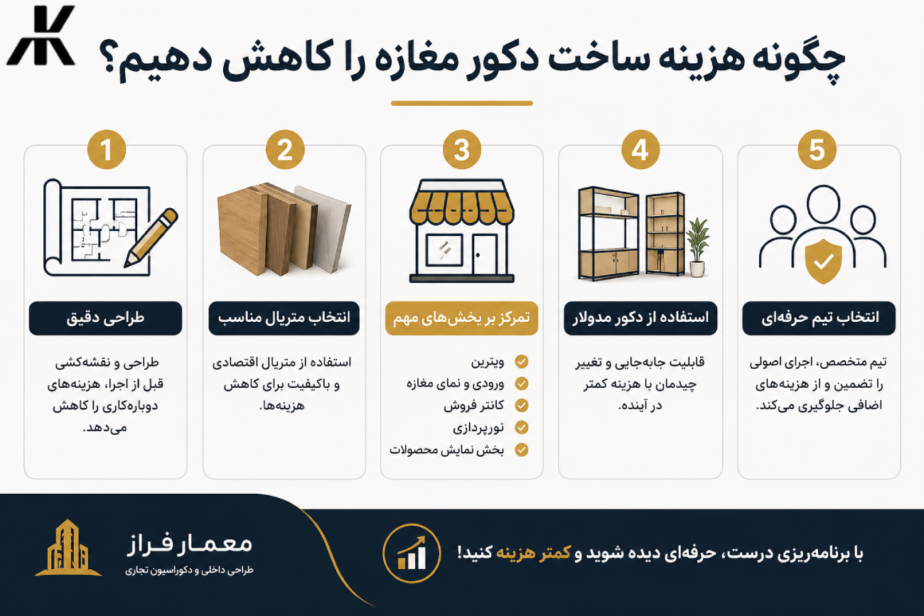 ساخت دکور مغازه با کمترین هزینه