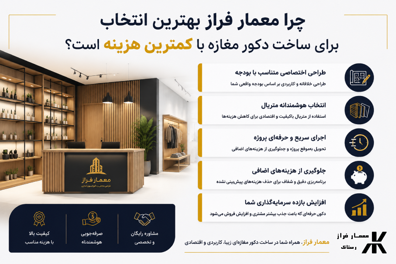 ساخت دکور مغازه با کمترین هزینه